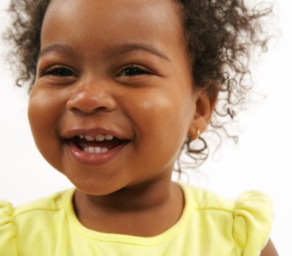 Portrait of Cheerful Baby Girl