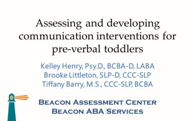 2019 MEIC Presentation: “Assessing and Developing Communication Interventions for Preverbal Toddlers”